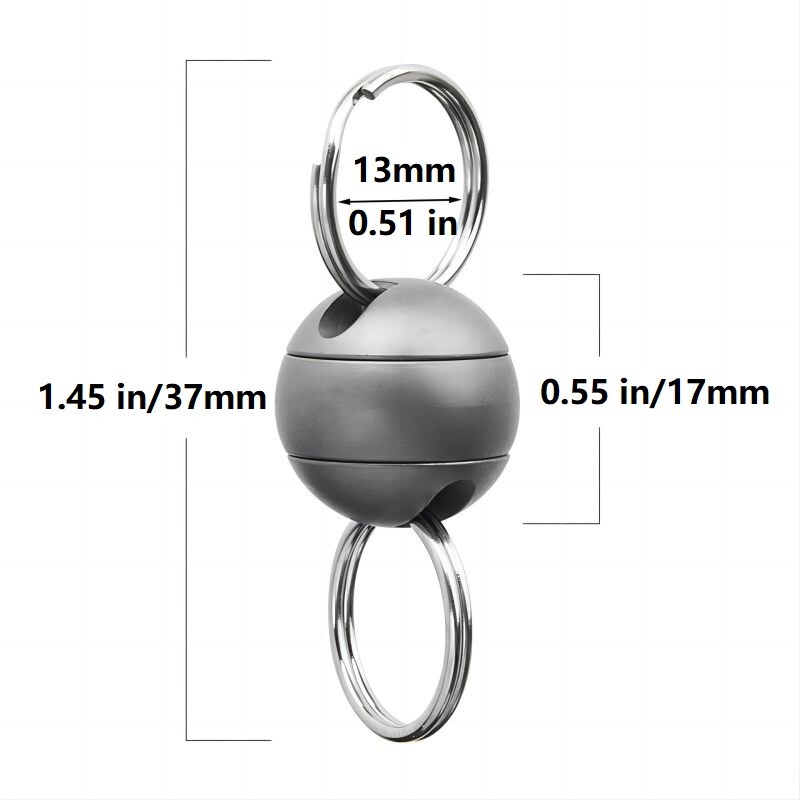 Titanium Swivel Keychain Double End Key Ring Connector Rotatable Key Holder Gift
