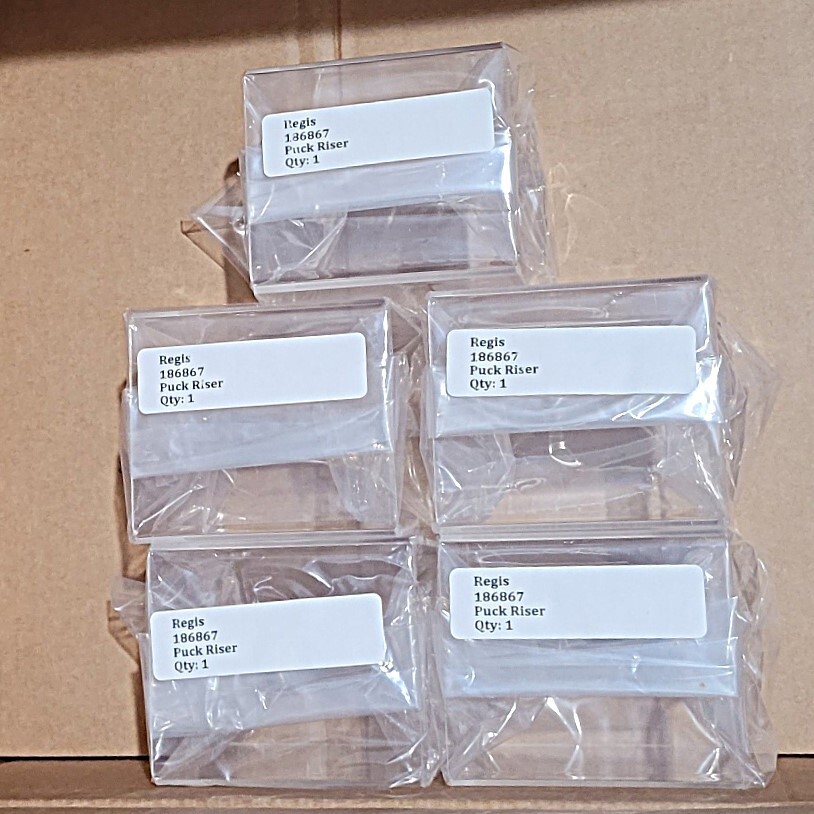 4" Riser Display Showcase Stand Acrylic Plastic 3 Sided Riser NEW -Qty Discounts