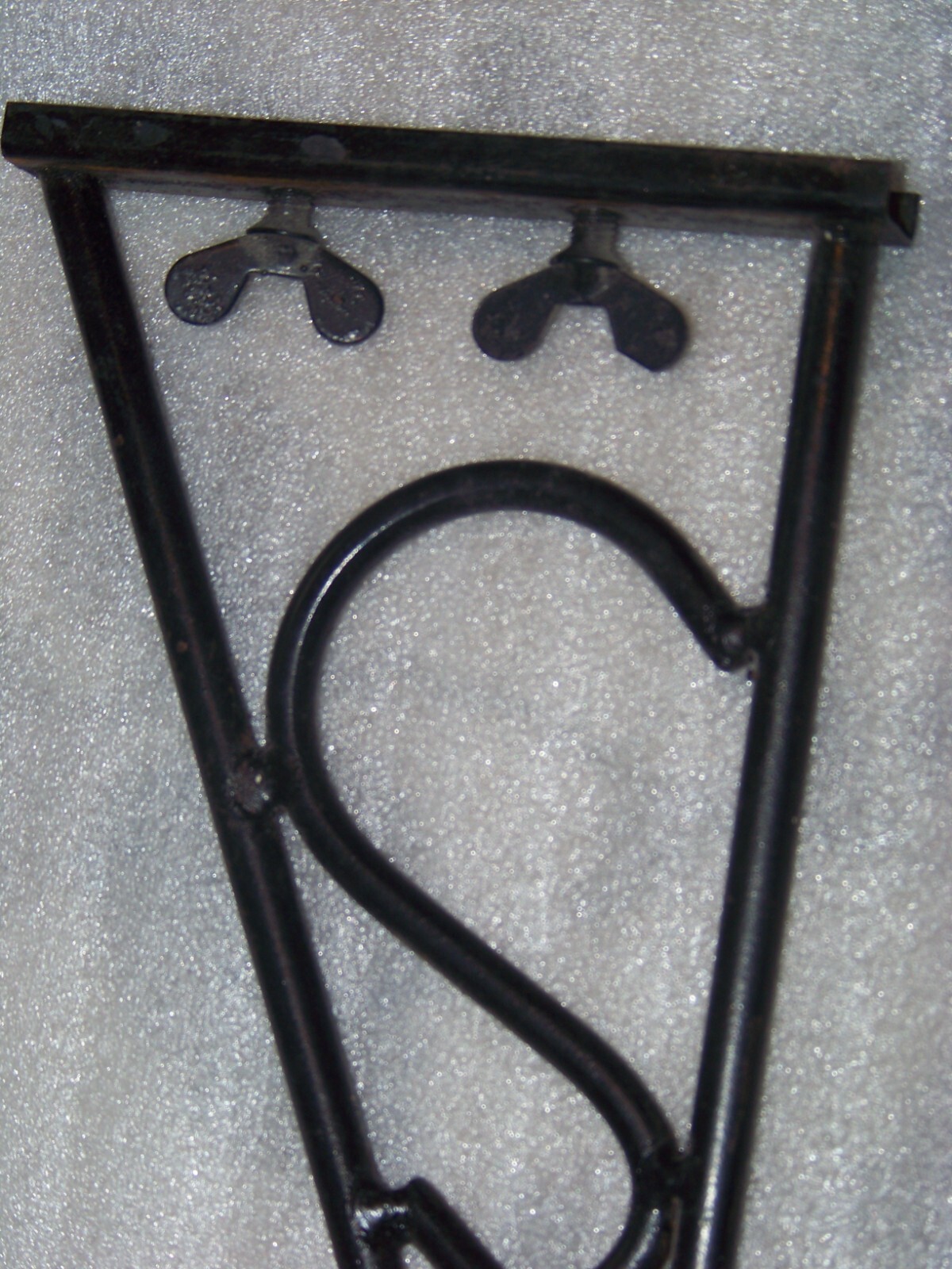 Rare 3pcs Antique Heavy Wrought Iron Patio Umbrella Stand 16" Sq FREE SHIP