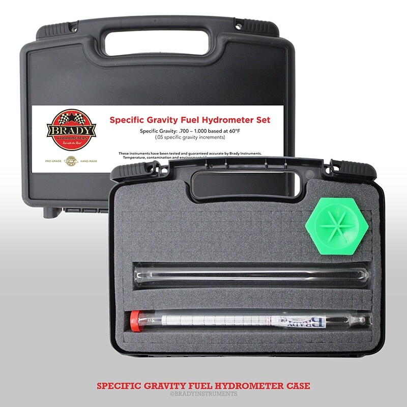 Specific Gravity Fuel 12" Hydrometer w/Test Jar & Hard Case