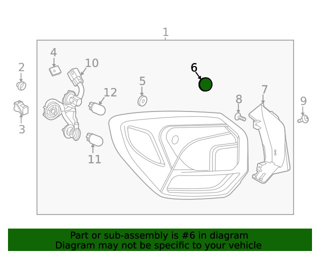 Genuine GM Tail Lamp Cap 42713197