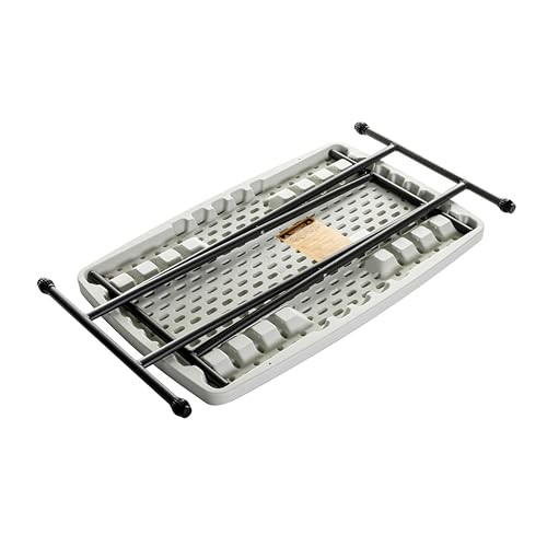 Small Camping Personal Folding Heavy Duty Utility Adjustable Table Platinum