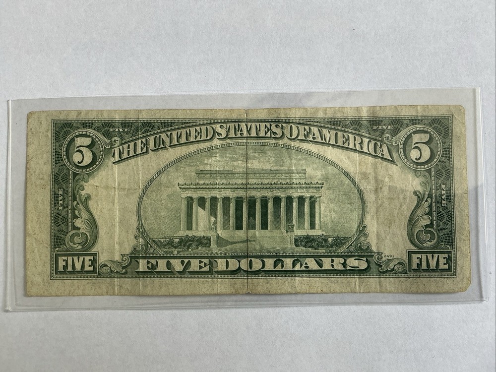 5USD 1953C United States Star Note Error Note