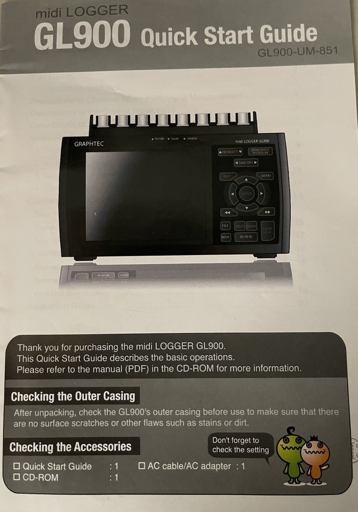 Graphtec GL900 8- Channel Datalogger