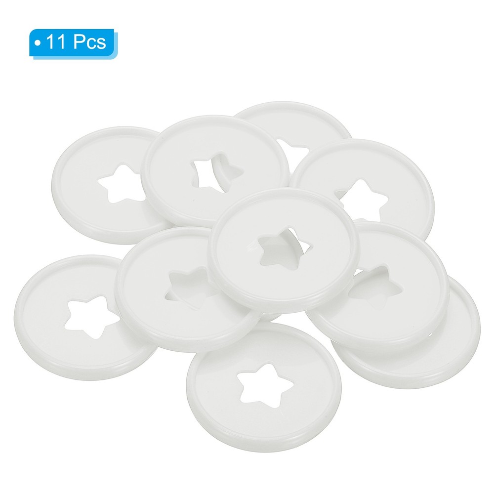 35mm Plastic Book Binding Discs, 11 Pack Expansion Discs Star, White