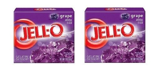 Jell-O Grape Gelatin Dessert Mix 2 Box Pack