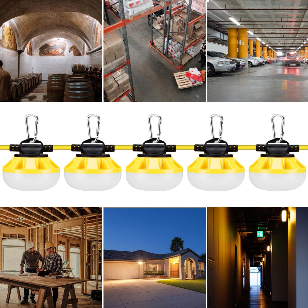 50FT Construction String Lights LED Industrial Grade Best Bright Work Light US
