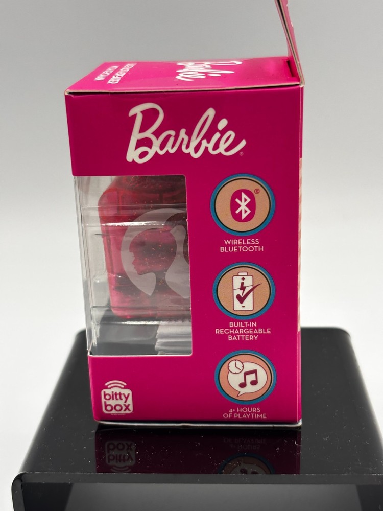 BARBIE Bitty Box Mini Bluetooth Speaker With Keychain NEW