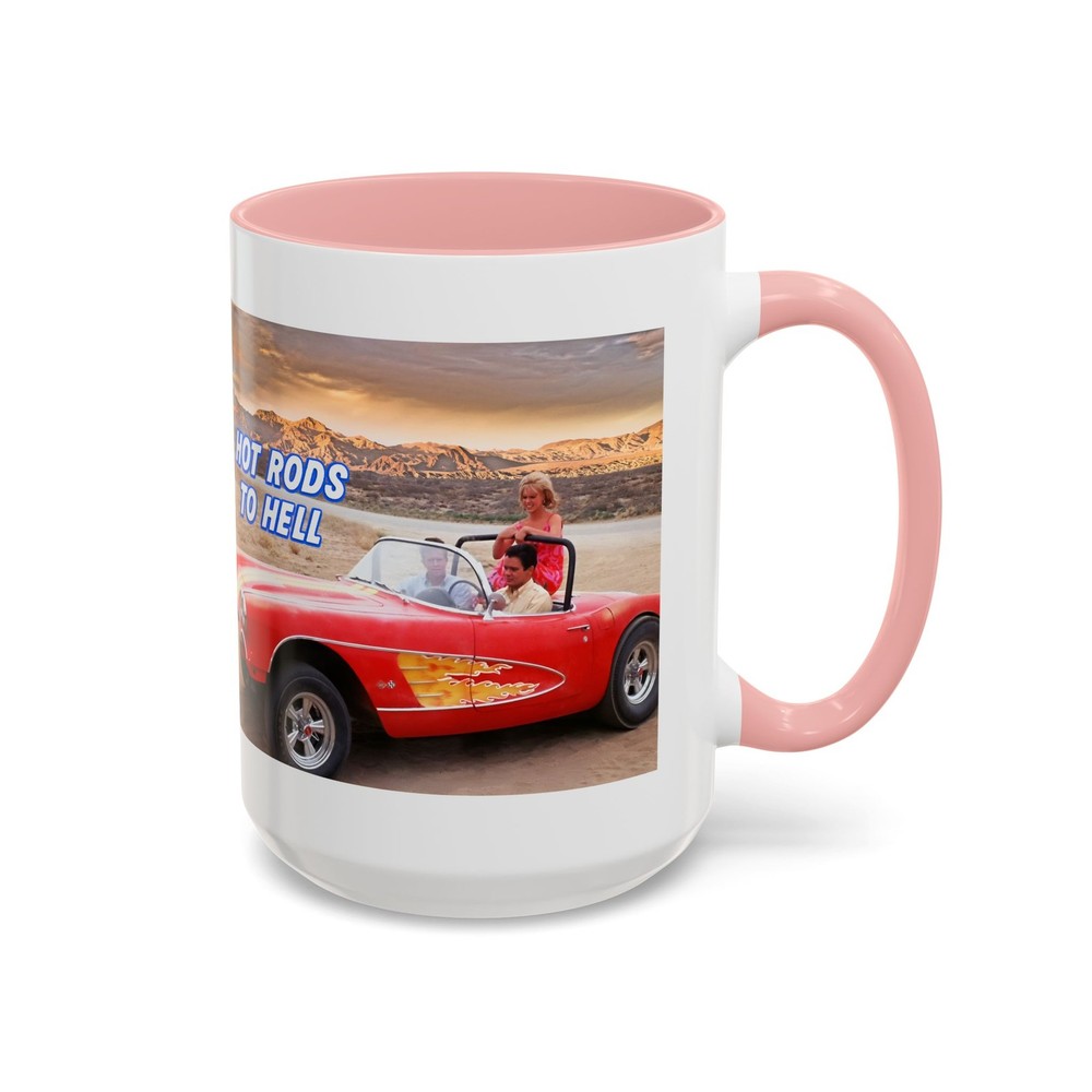 Accent Coffee Mug (11, 15oz), Hot Rods to Hell, Corvette