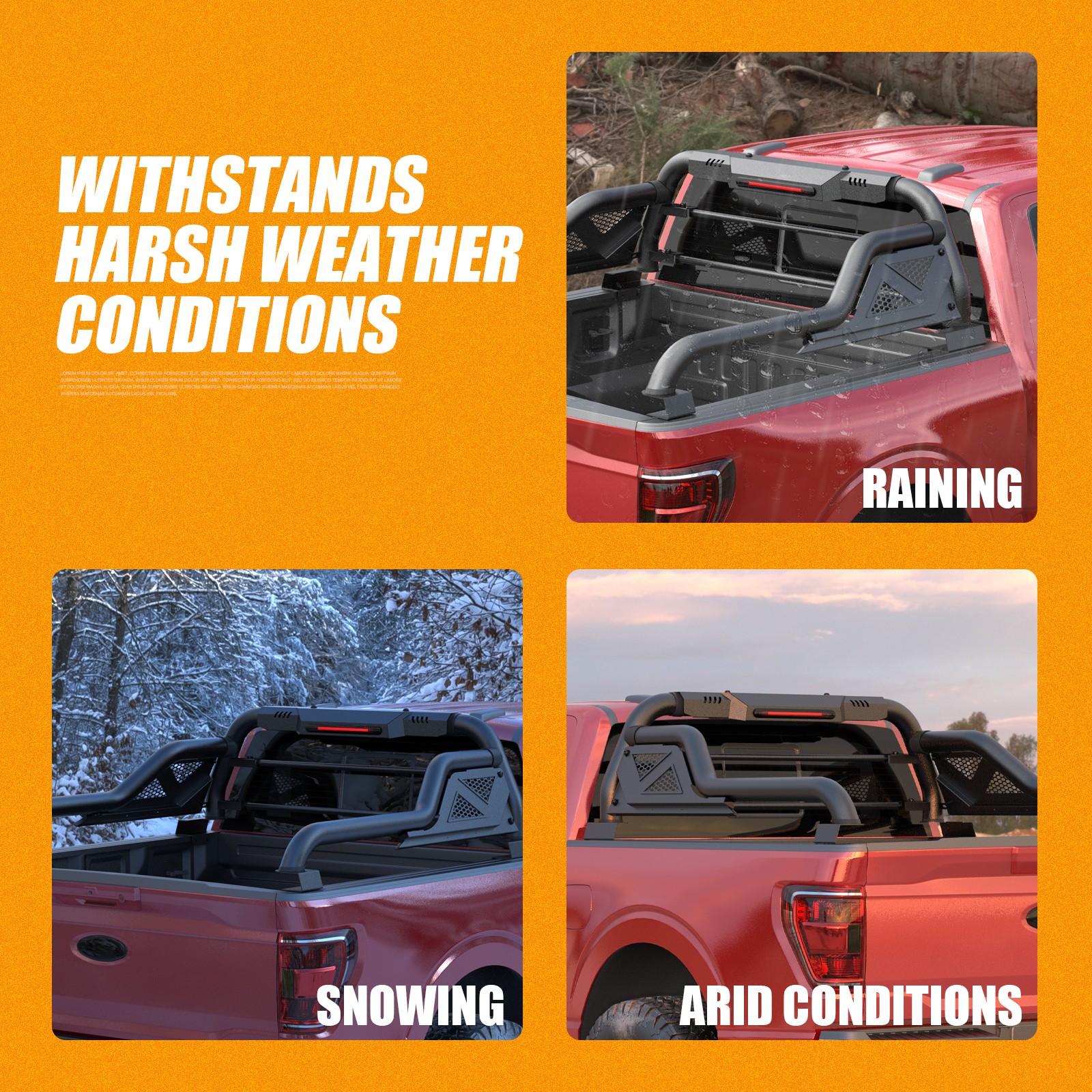 Adjustable Truck Roll Sport Bar Rack Bed Bar Black For Toyota Tacoma 2005-2025