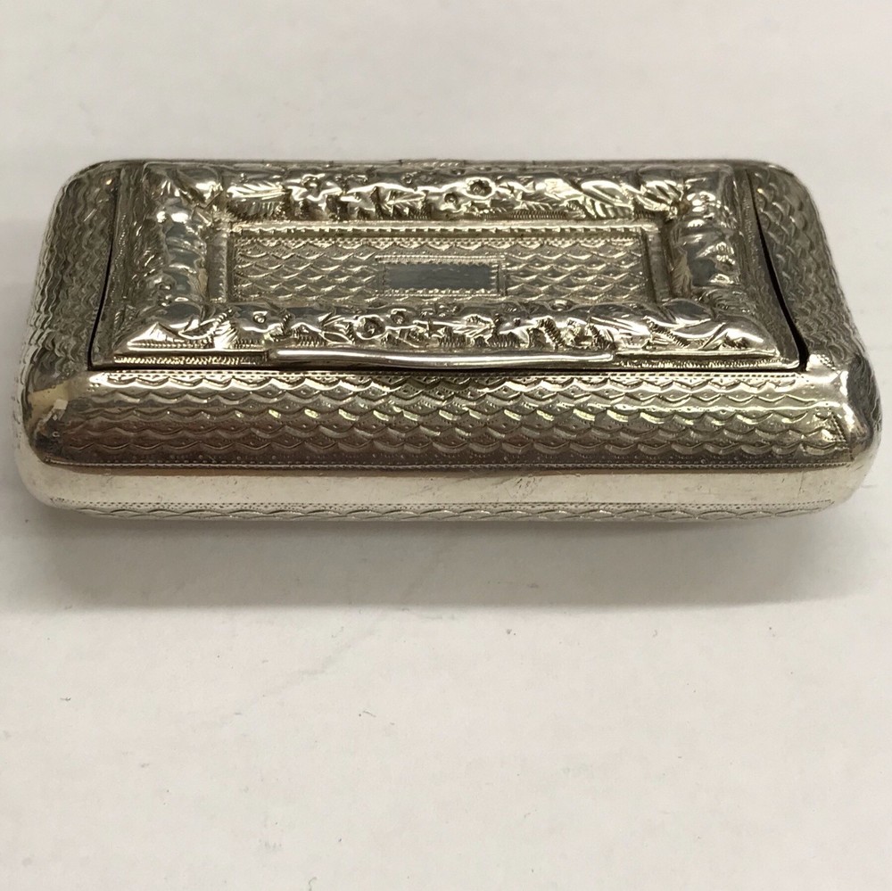 Fine Solid Silver Joseph Willmore Georgian Snuff Box 7cm X 3.5cm