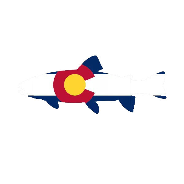 Colorado State Shaped Trout Sticker Decal