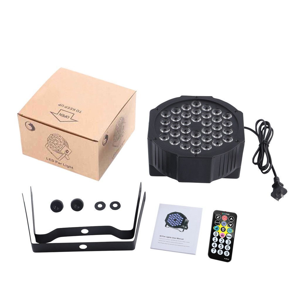 4Pcs 36W UV Black 36 LEDs Par Light Stage DJ Lighting with Remote Controller