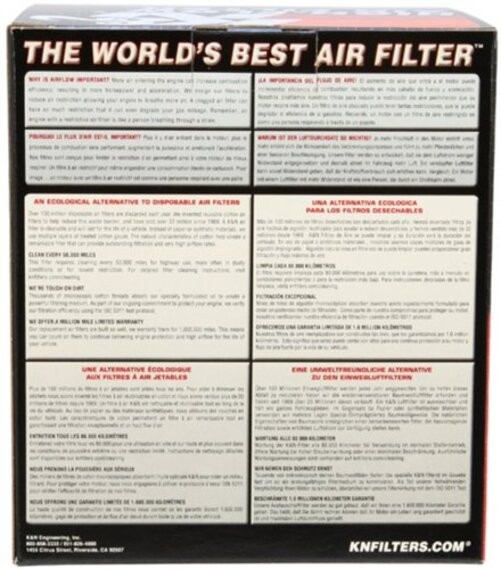 Engine Air Filter: Increase Power & Acceleration, Washable, Premium,