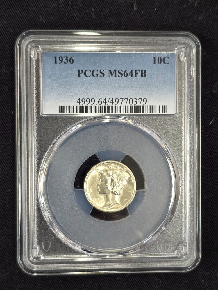 1936 10C Mercury Dime PCGS  MS64FB