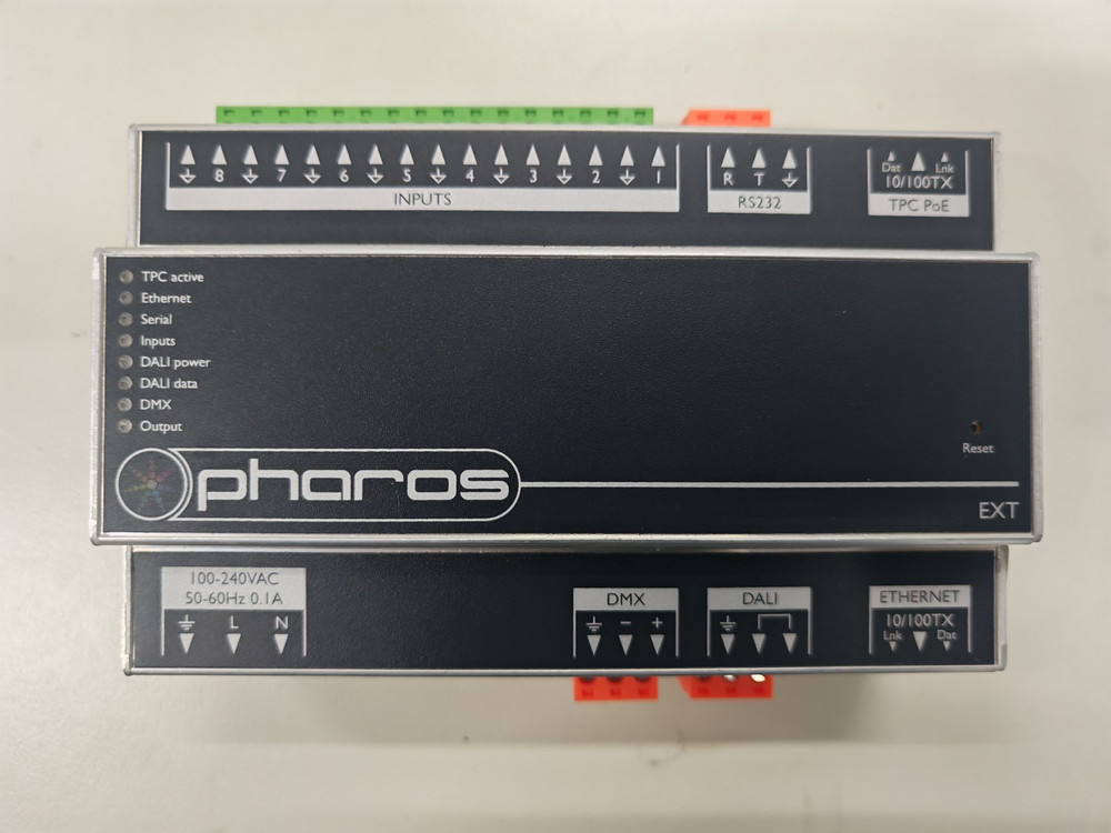 1pc used PHAROS CONTROLS EXT- Pharos TPC Extension good working