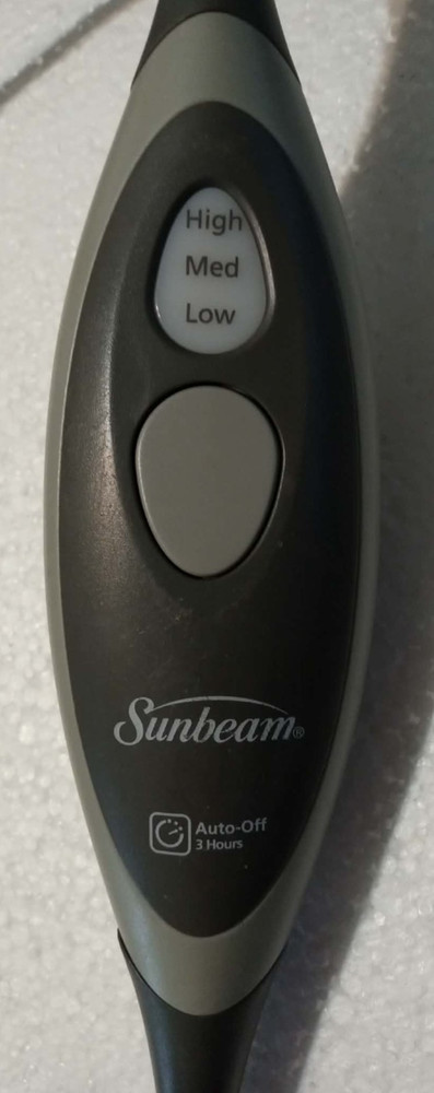 Sunbeam Heating Pad Power Cord Controller 3 Heat Auto-Off Replacement.
