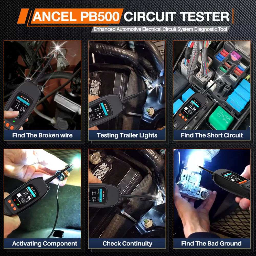 Circuit Power Probe Tester AC/DC Voltage Electrical System Test ANCEL PB500