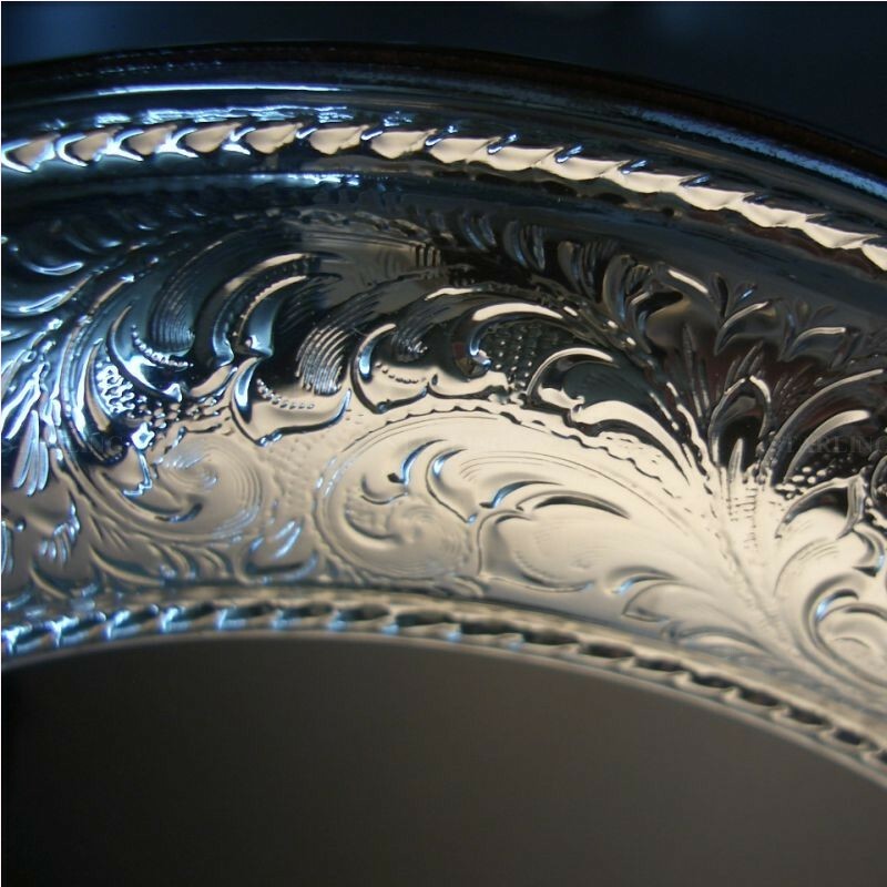 Romantic Photo Frame - Florentine Engraving - Silver Frame Solid 925 Silver (V2)
