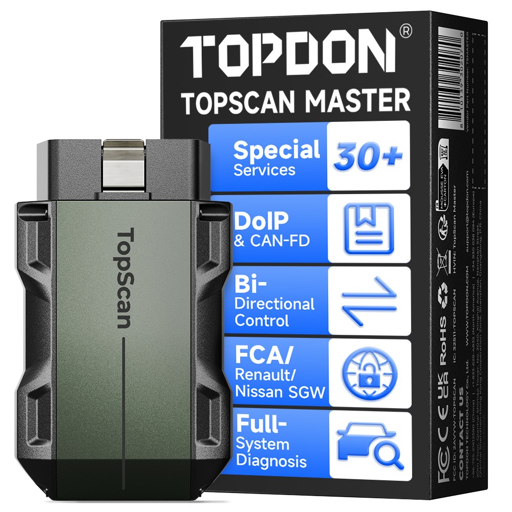 TOPDON Topscan Master All System Diagnostic Tool for iOS & Android Bidirectional