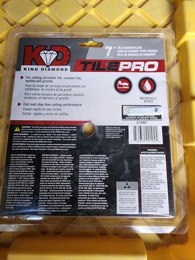 King Di7 In Tile Diamond Saw Blade