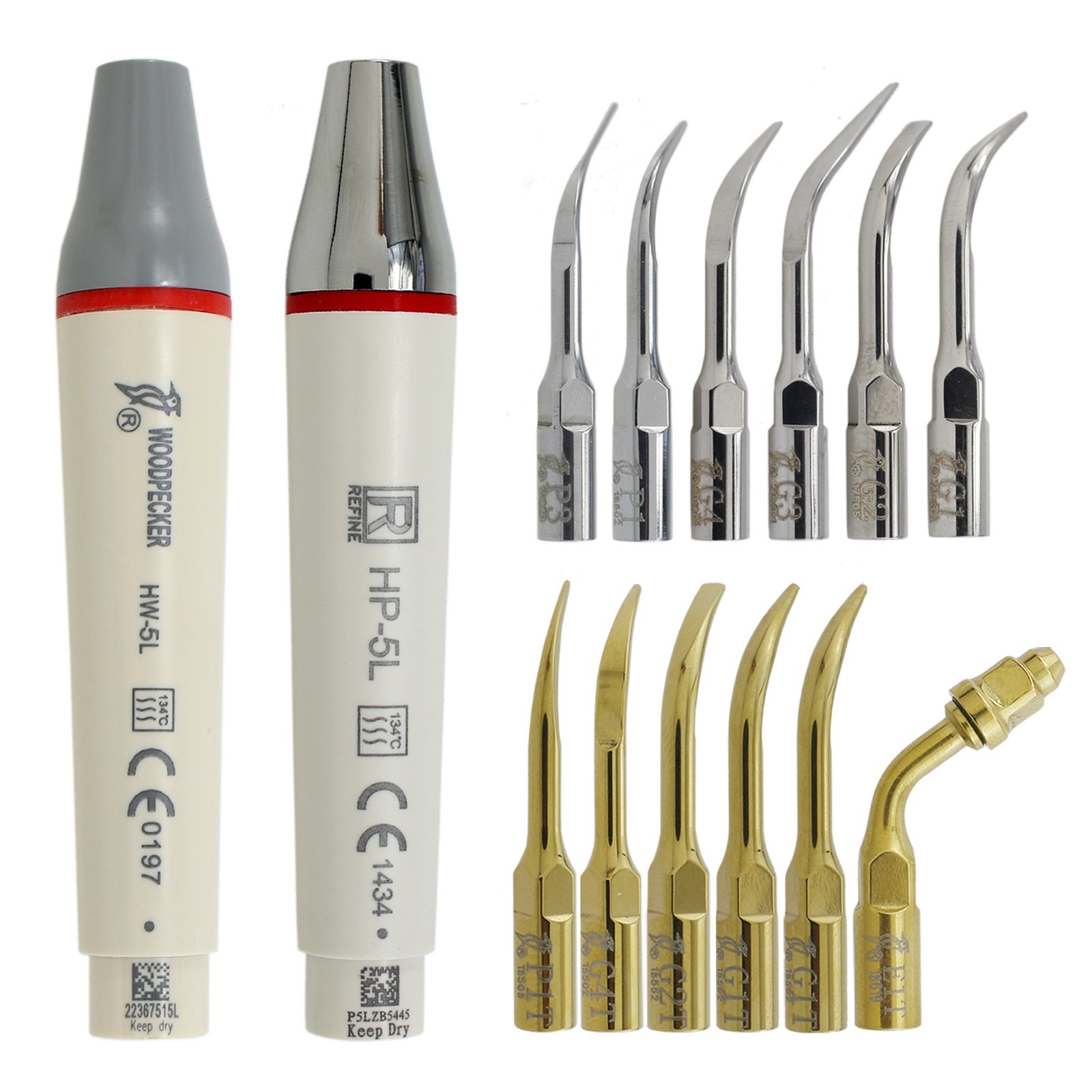 Woodpecker HW-5L EMS PIEZON LED Handpiece Dental Ultrasonic Piezo Scaler Tips P1