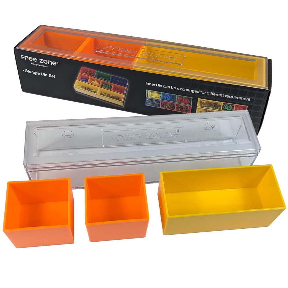 FREE ZONE - Storage Bins Set, Plastic Garage Rack, Screw Storage,Bit Storage,...