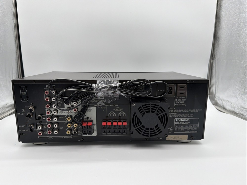 Technics SA-AX720 AV Control Stereo Receiver 100W/Ch - Phono Input- 6 Ch- Tested