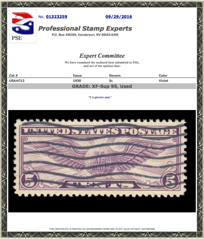 #C12 Used PSE Graded 95, PSE Certificate # 01323259