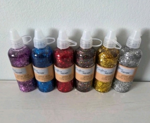 NEW Lot Crafter's Square Glitter Glue Multi-Color