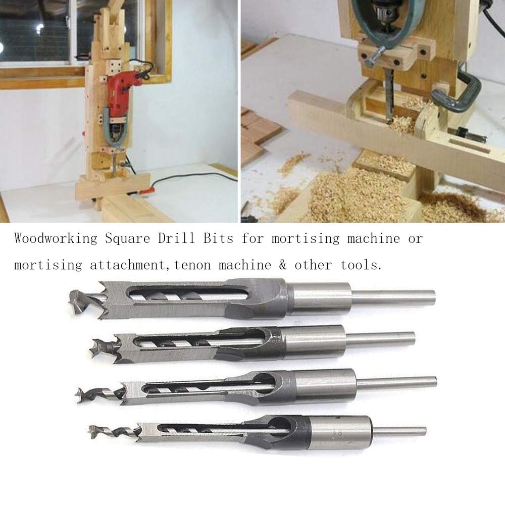 Woodworking Mortising Chisel 3/4 inch Square Hole Power Tool Bit, Sharp and D...