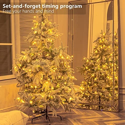 36ft 100 LED Battery Operated String Lights - Waterproof, Timer, 8 Modes, Warm W