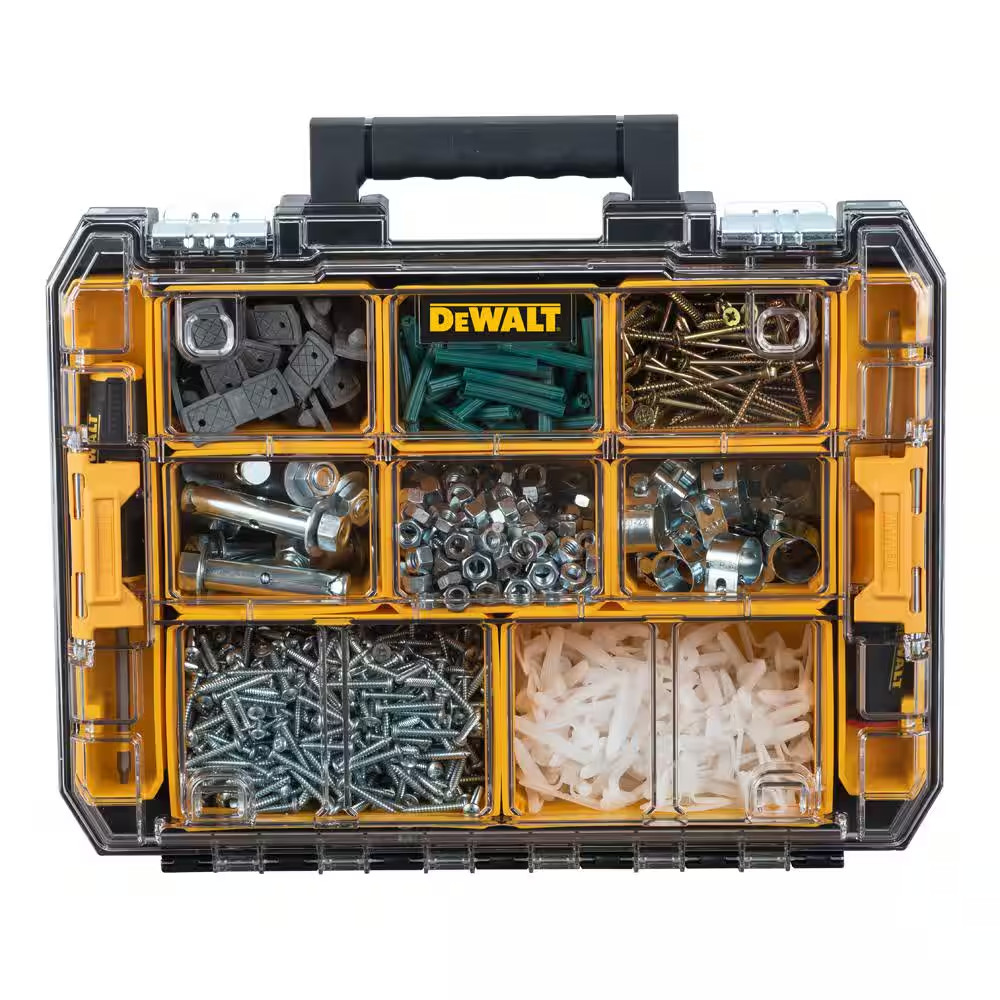 TSTAK V 7 In. Stackable 9-Compartment Small Parts & Tool Storage Organizer