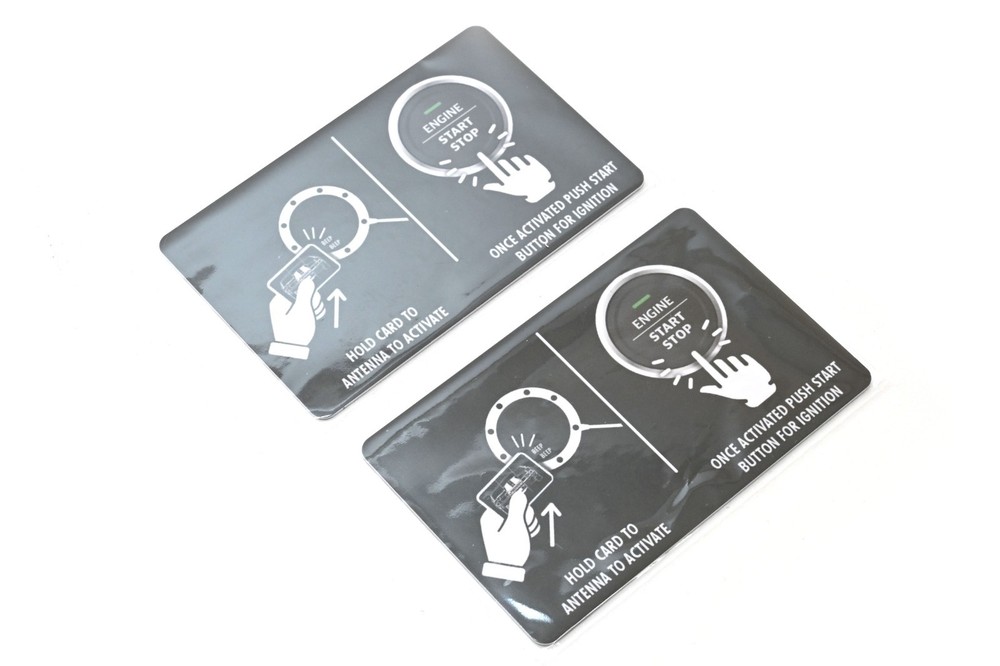 Universal RFID 12V Ignition Switch Button Start Keyless Anti-Theft -Silver Black