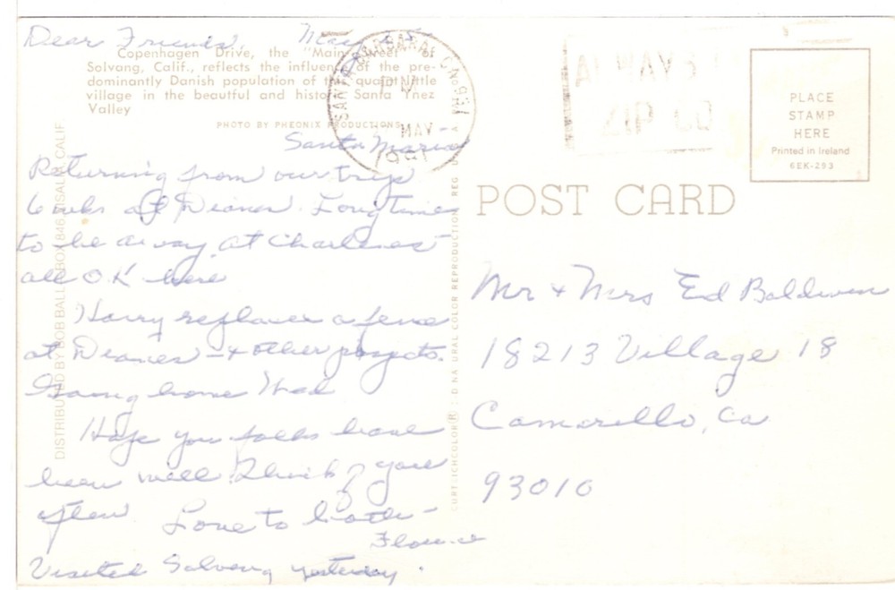 COPENHAGEN DRIVE, SOLVANG, CA - PC3266