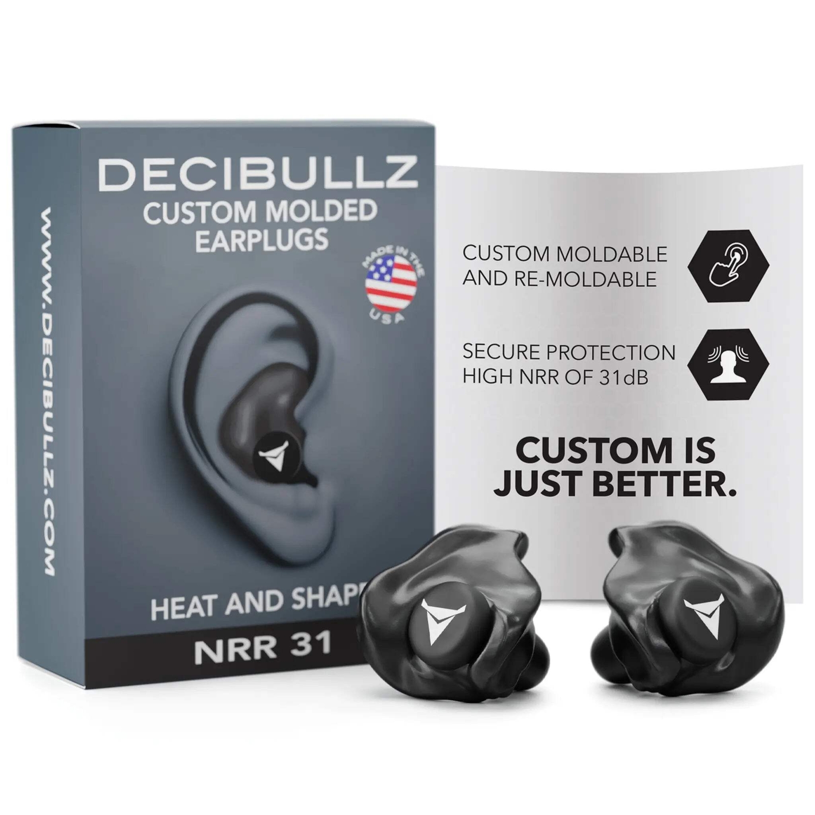Custom Molded Earplugs 31dB NRR
