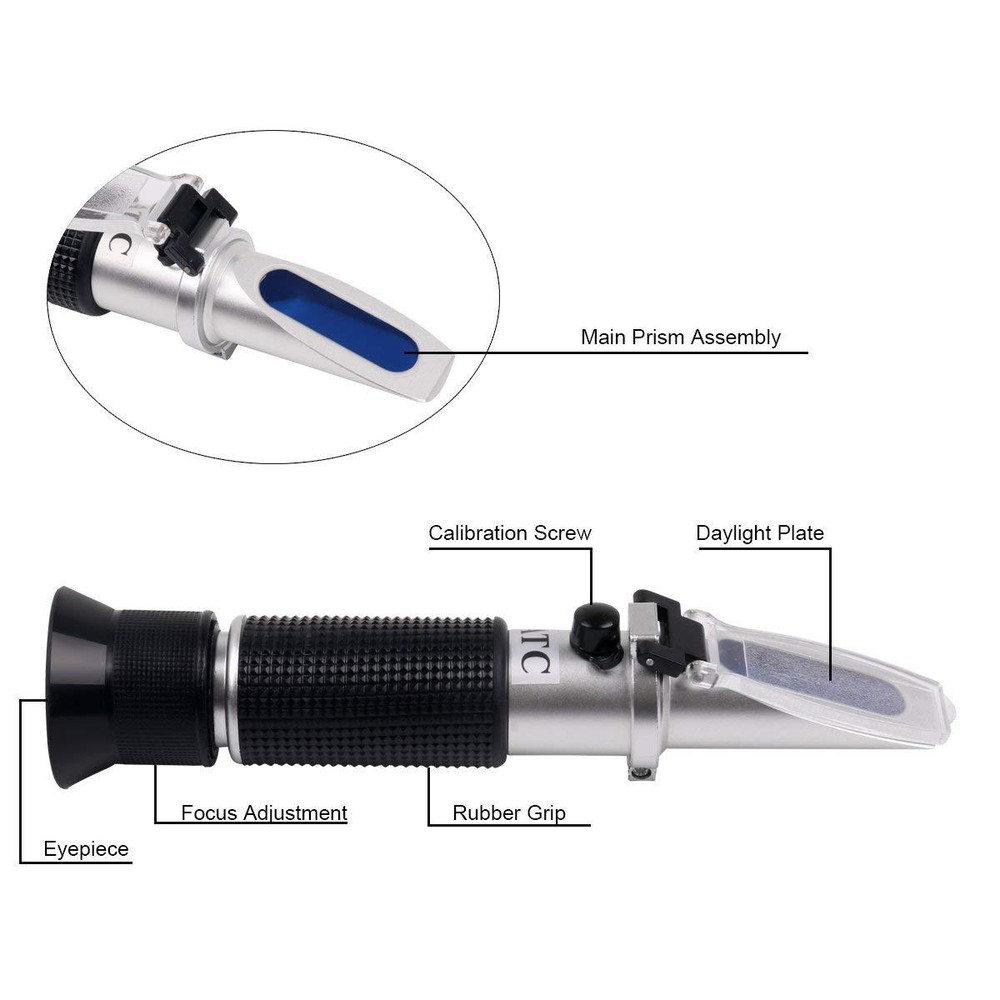 0-32% ATC Refractometer Brix Beer Fruit Juice Sugar Tester Meter Tool US