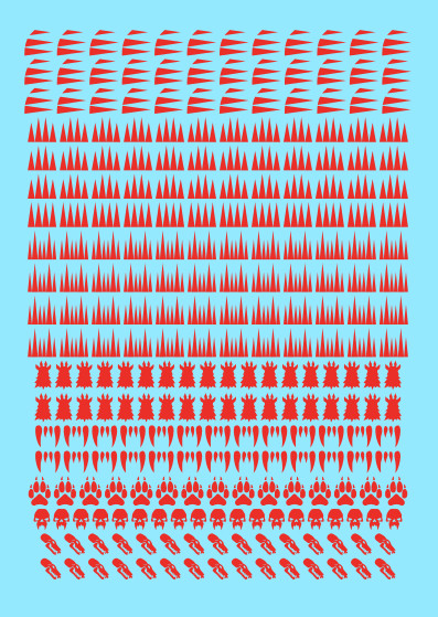 Space Vikings Infantry Red Pack Markings Custom A6 Transfer Sheet