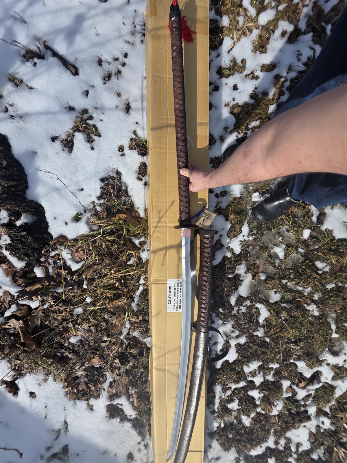 Ritter Steel Odachi Braided Leather Japanese Sword Samurai Katana