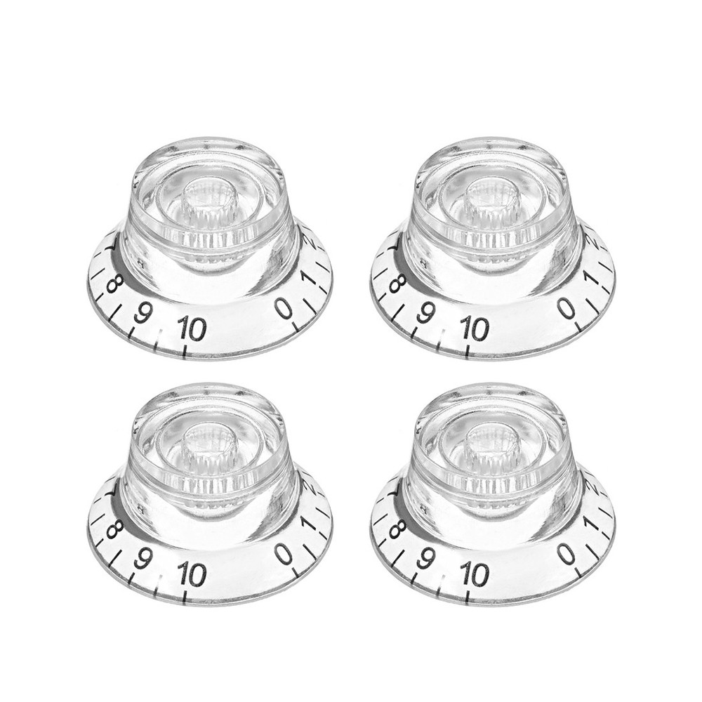 4pcs 6mm Potentiometer Knob For LP Electric Guitar Acrylic Volume Knobs Clear
