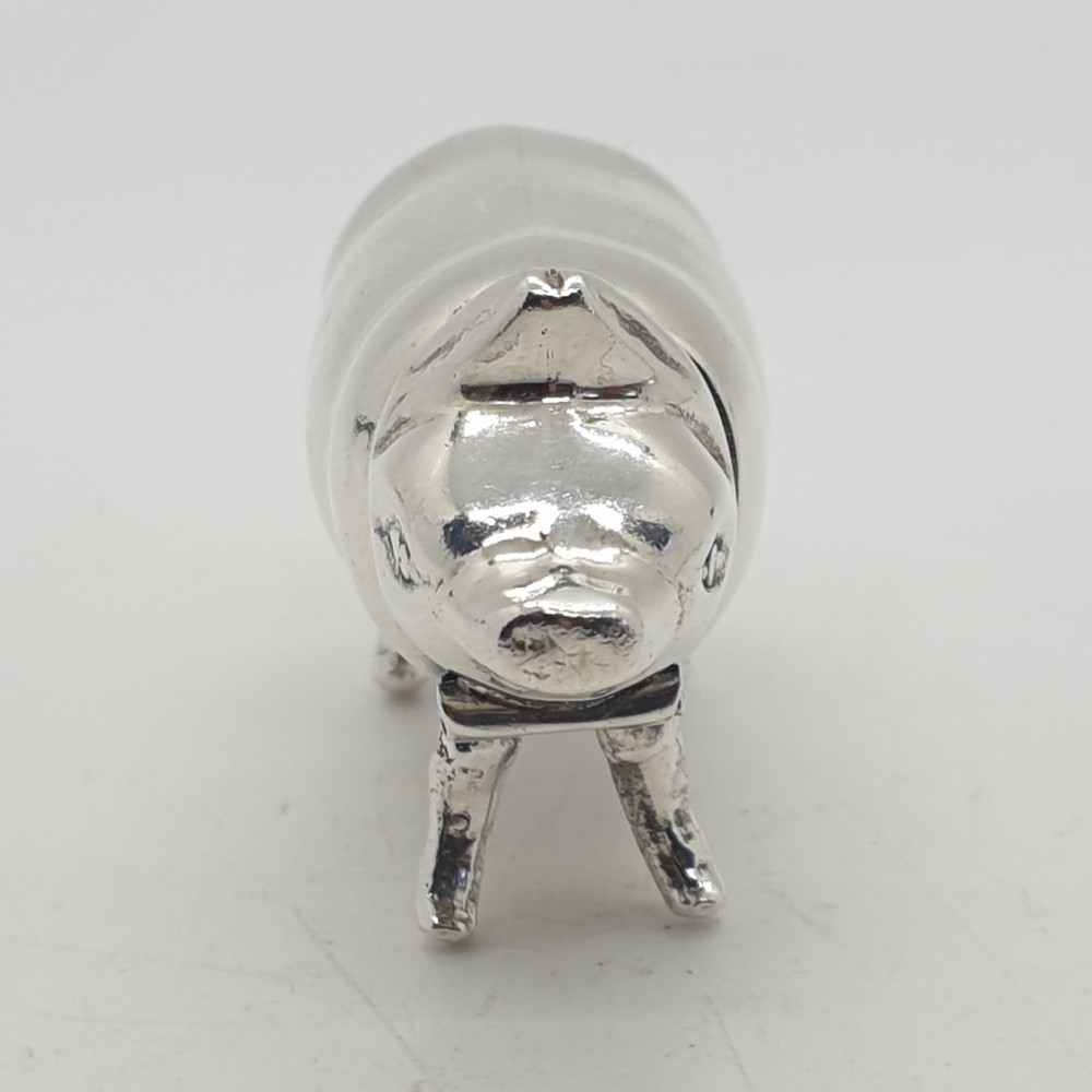 Sterling Silver Pig Vesta Case Match Holder