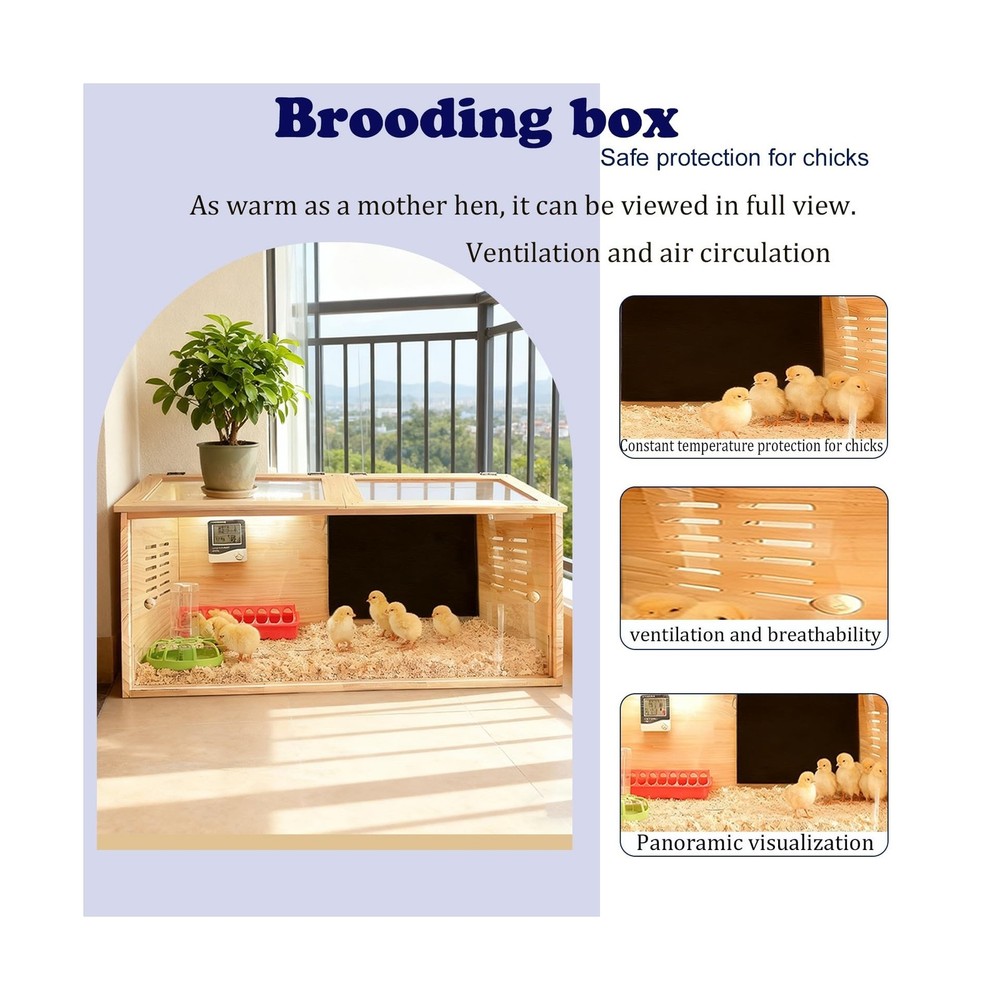 Brooder Box for Chicks,Quail cage,Baby Chicken Supplies,Includes Chicken coop...