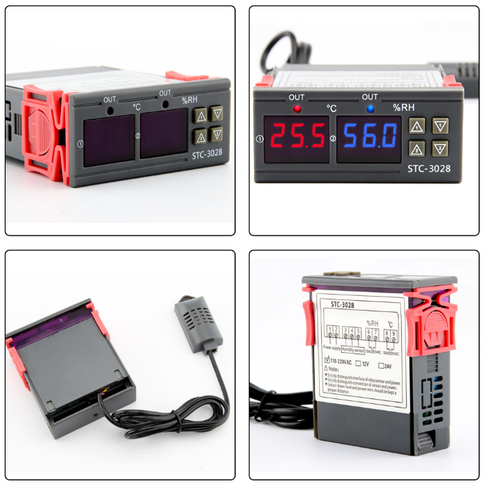 Digital Thermostat Temperature Humidity Control STC-3028 Controller Meter DC 12V