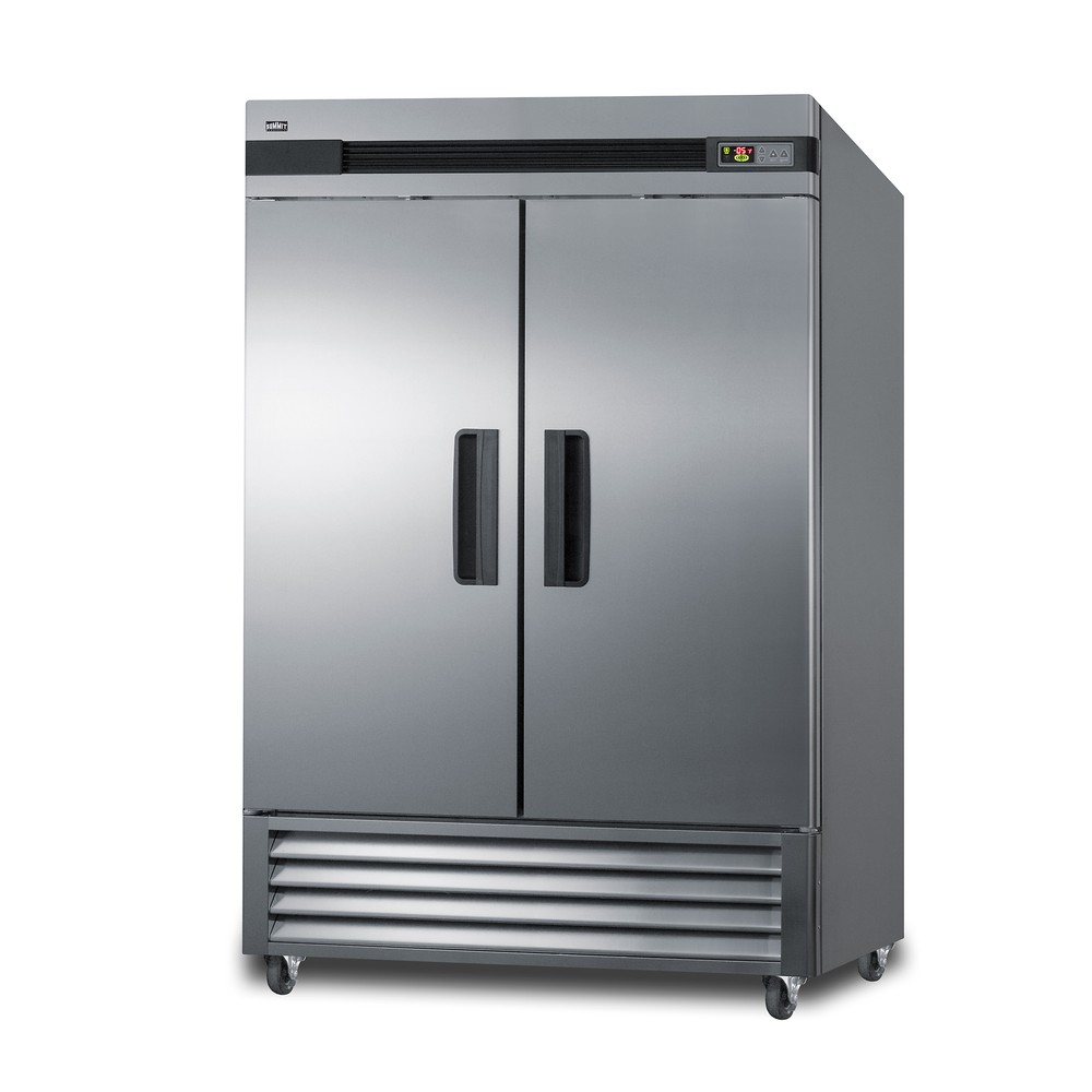 Summit SCFF497 56" Two Section Solid Door Reach-In Upright Freezer, 49 cu. ft.
