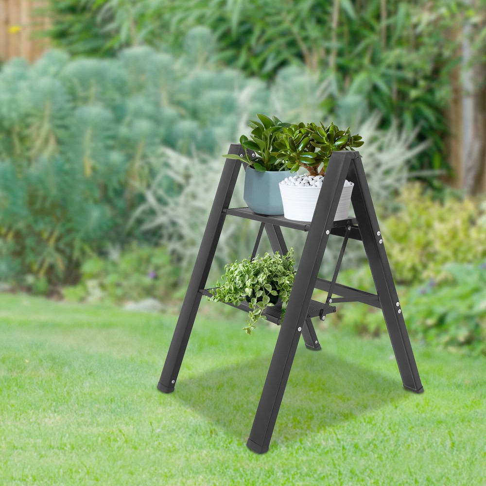 A-shaped Folding 2-Step Ladder Foldable Step Ladder 661.39lbs Load-capacity