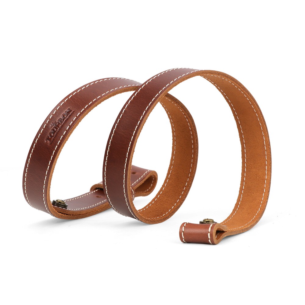 2 Point Leather Gun Sling - Adjustable Strap, Quick Release Swivels for Rifle
