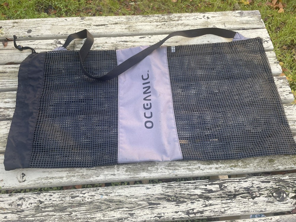 Oceanic Mesh Large Draw-String Bag 14 X 29”