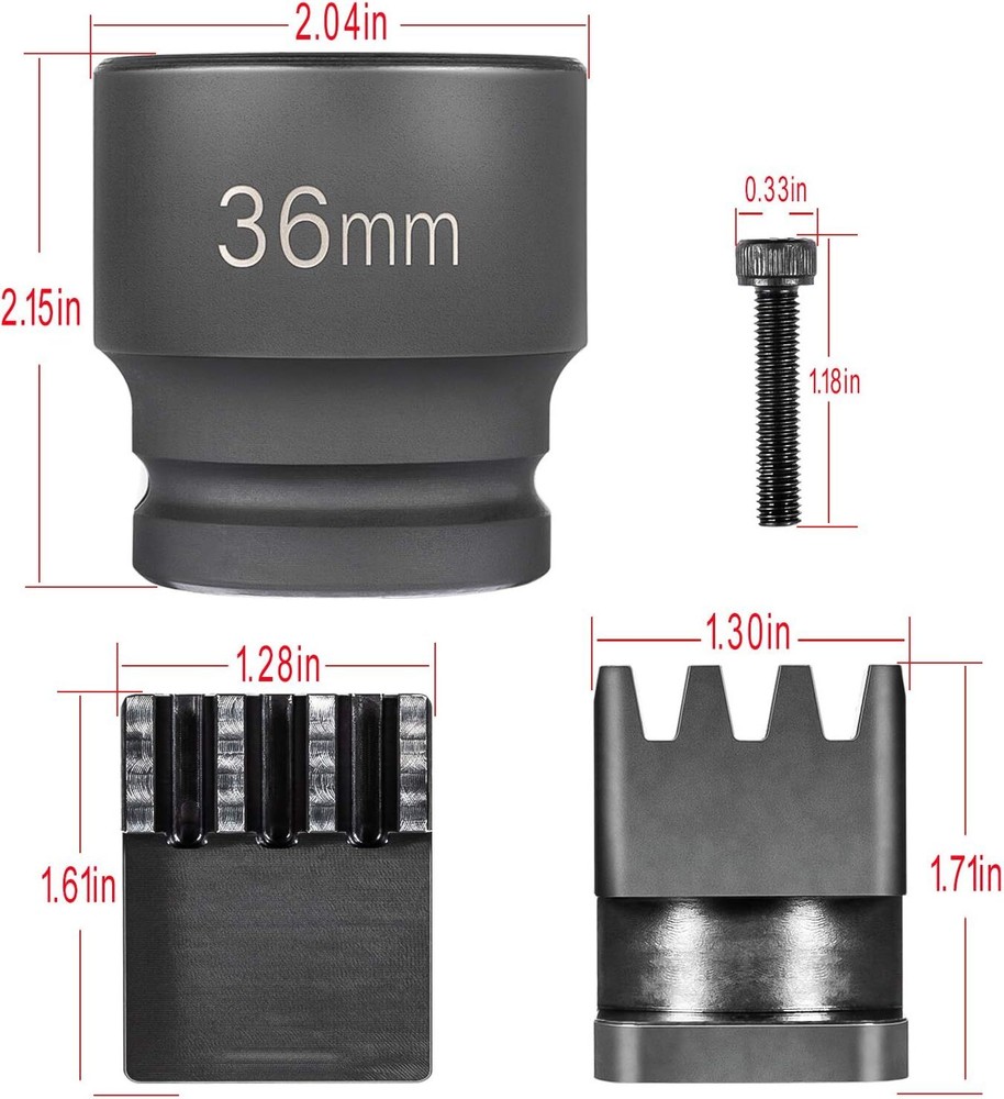 22100 Flywheel Locking Tool with 36mm Harmonic Balancer Socket For 6.6L Duramax