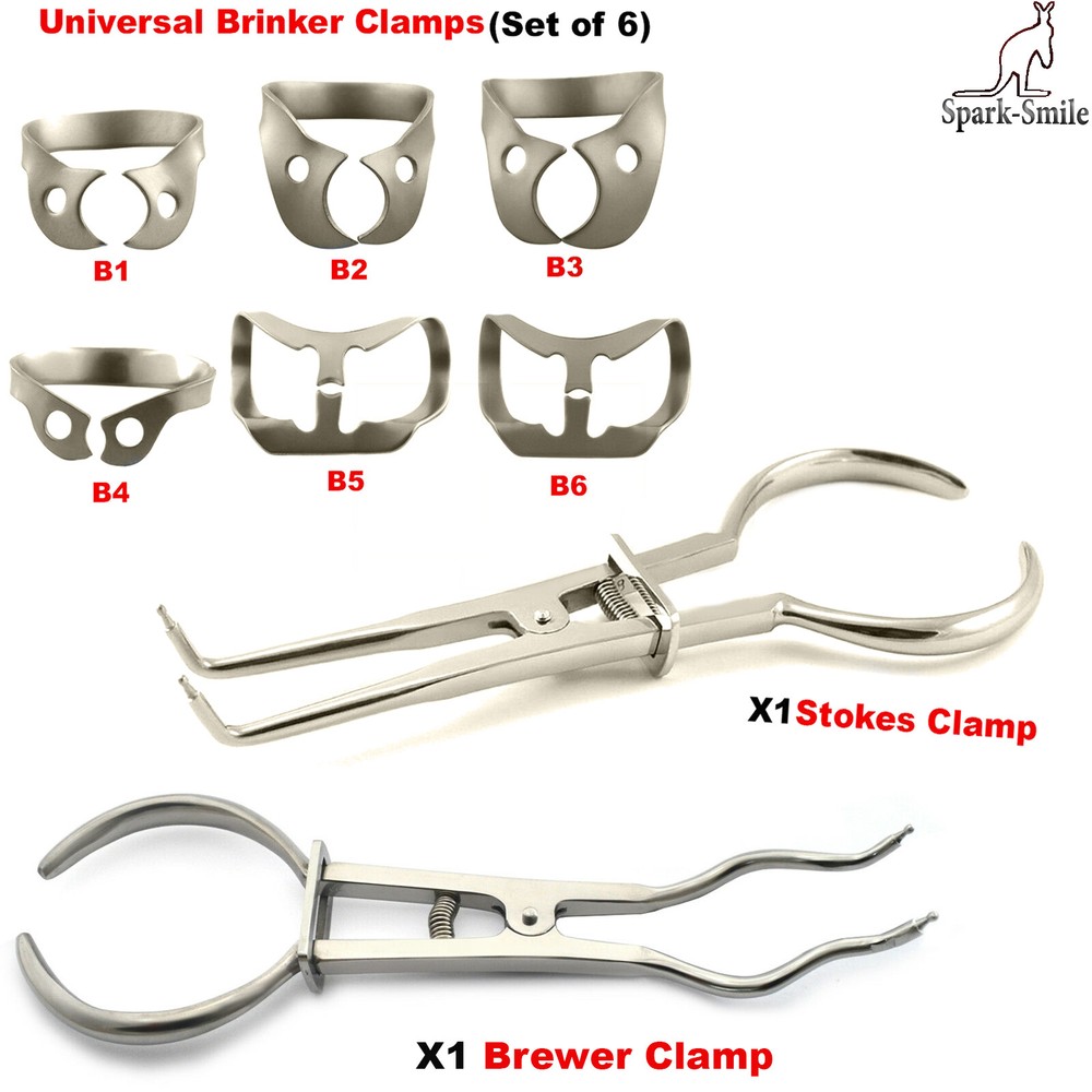 Rubber Dam Brinker Clamp Endodontic Stoke Restorative Brewer Forcep Clamp Remove