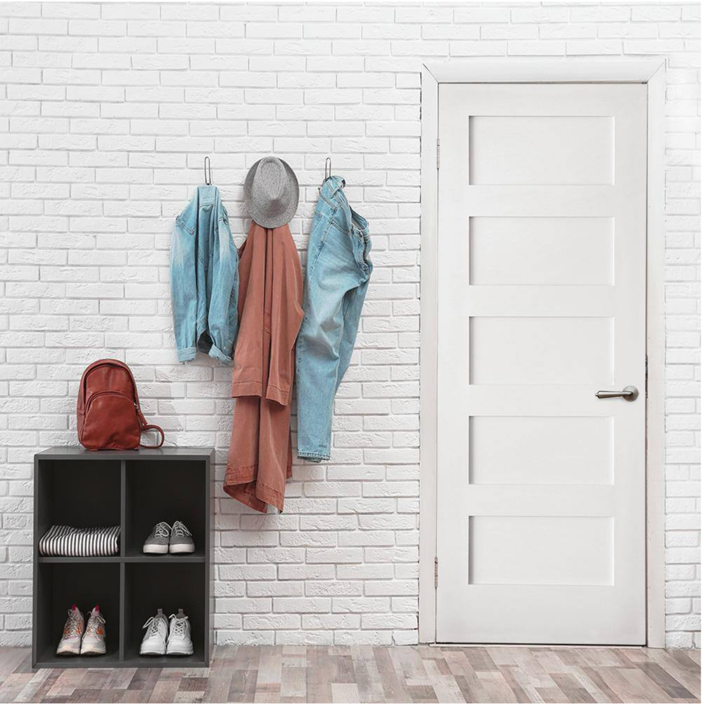5 Panel Flat Mission Shaker Primed Stile & Rail Solid Core Wood Doors - Prehung